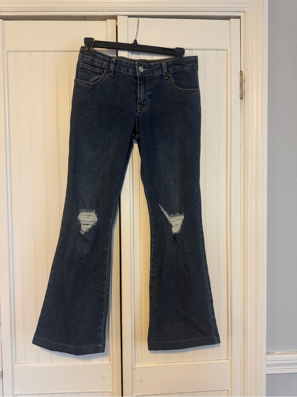 art class Dark Wash Distressed Flare Jeans